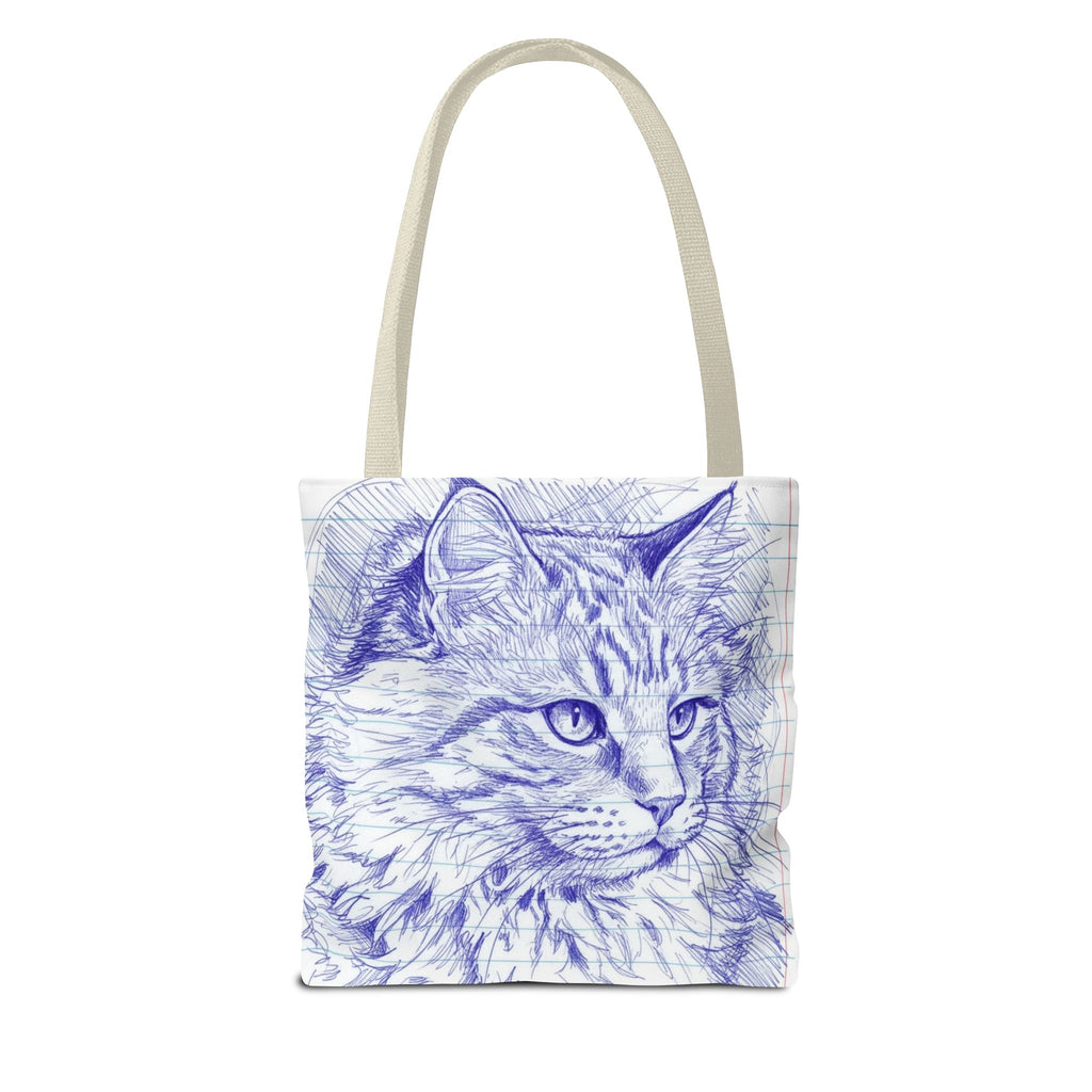 Ballpoint Sketch Cat Tote