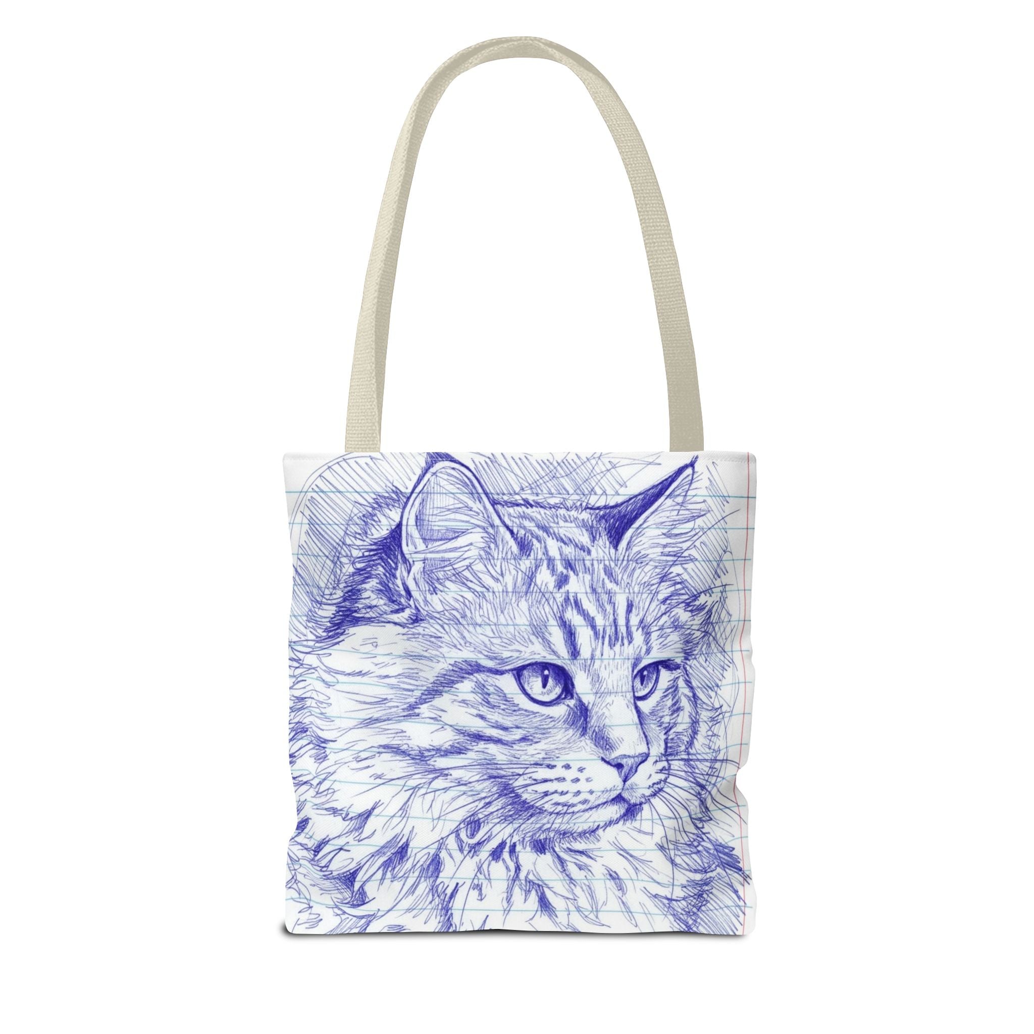 Ballpoint Sketch Cat Tote