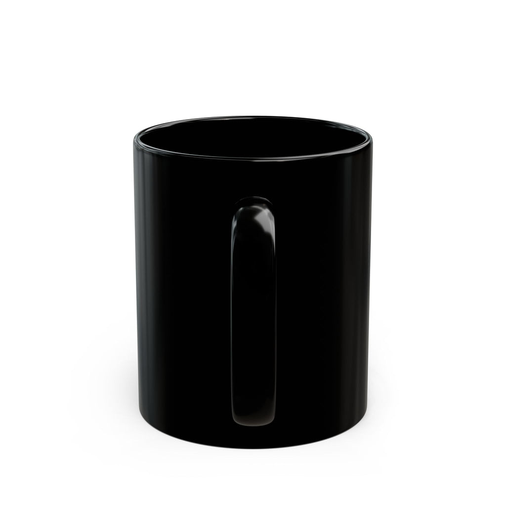 Crazy for Cats Floral Design Mug — Black Ceramic Coffee Cup