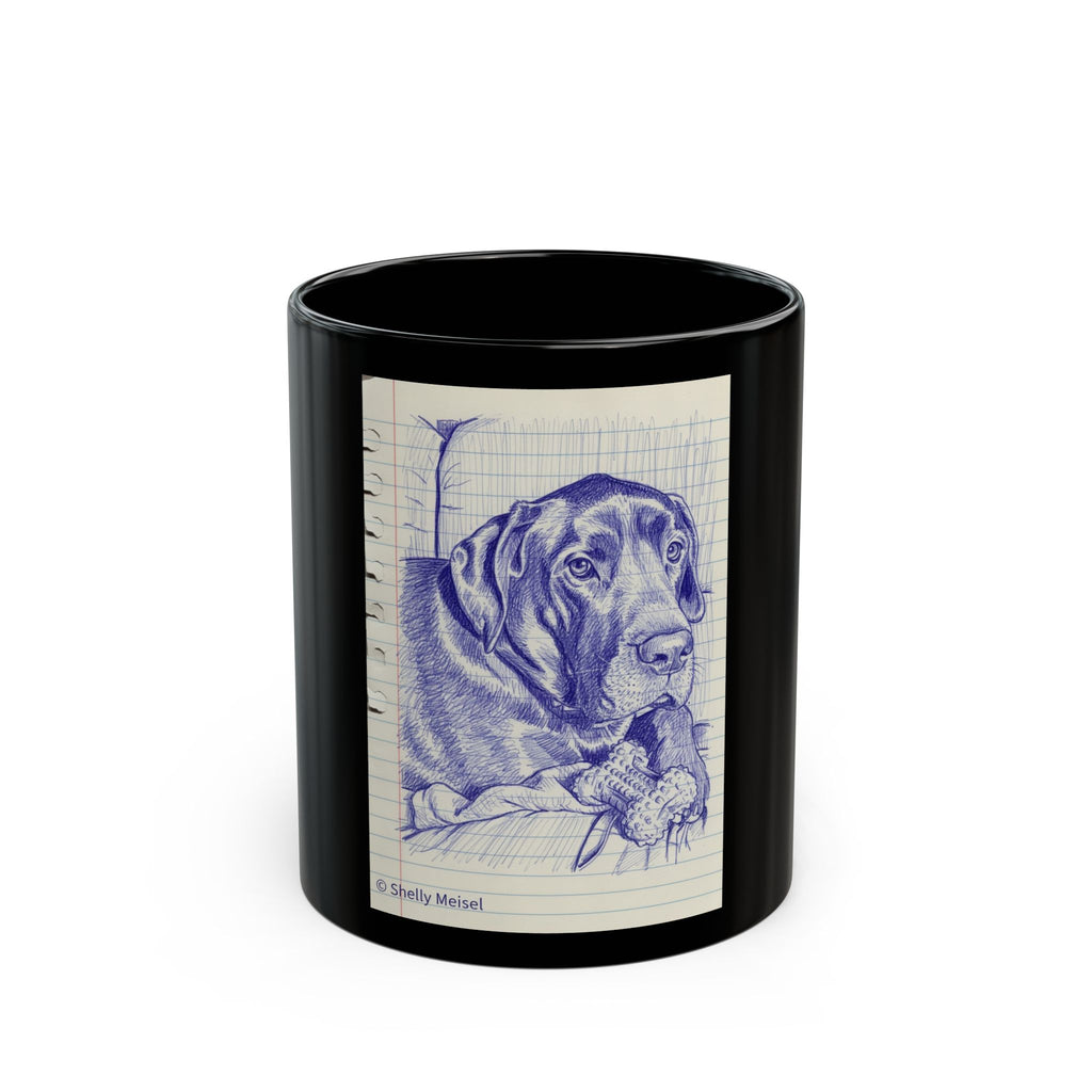 Black Mastidane Pen Sketch Mug — Dog Lover Coffee Cup (11oz/15oz)