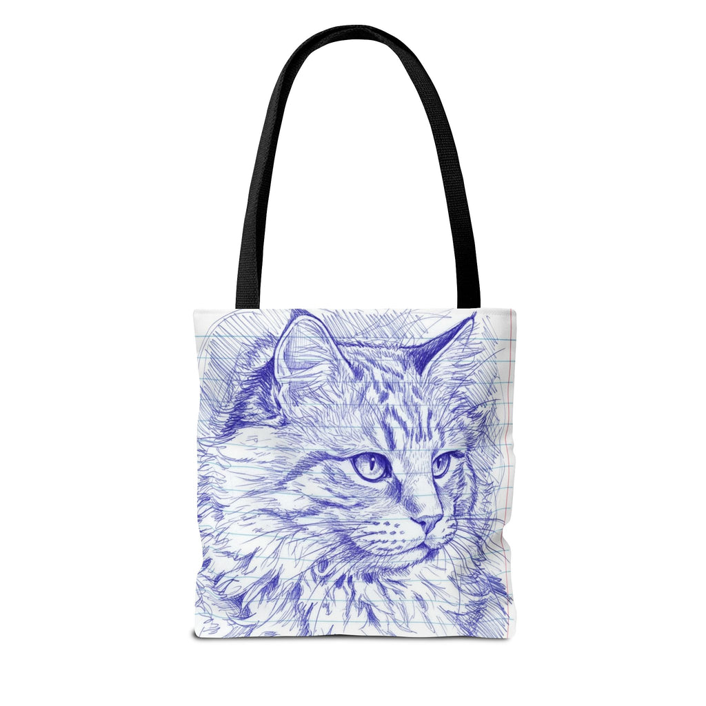 Ballpoint Sketch Cat Tote