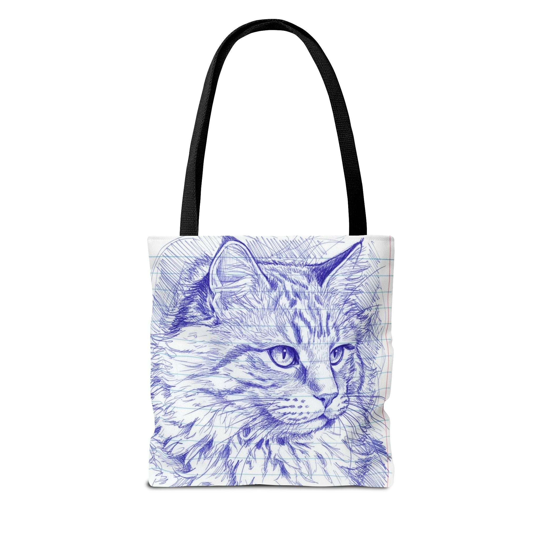 Ballpoint Sketch Cat Tote