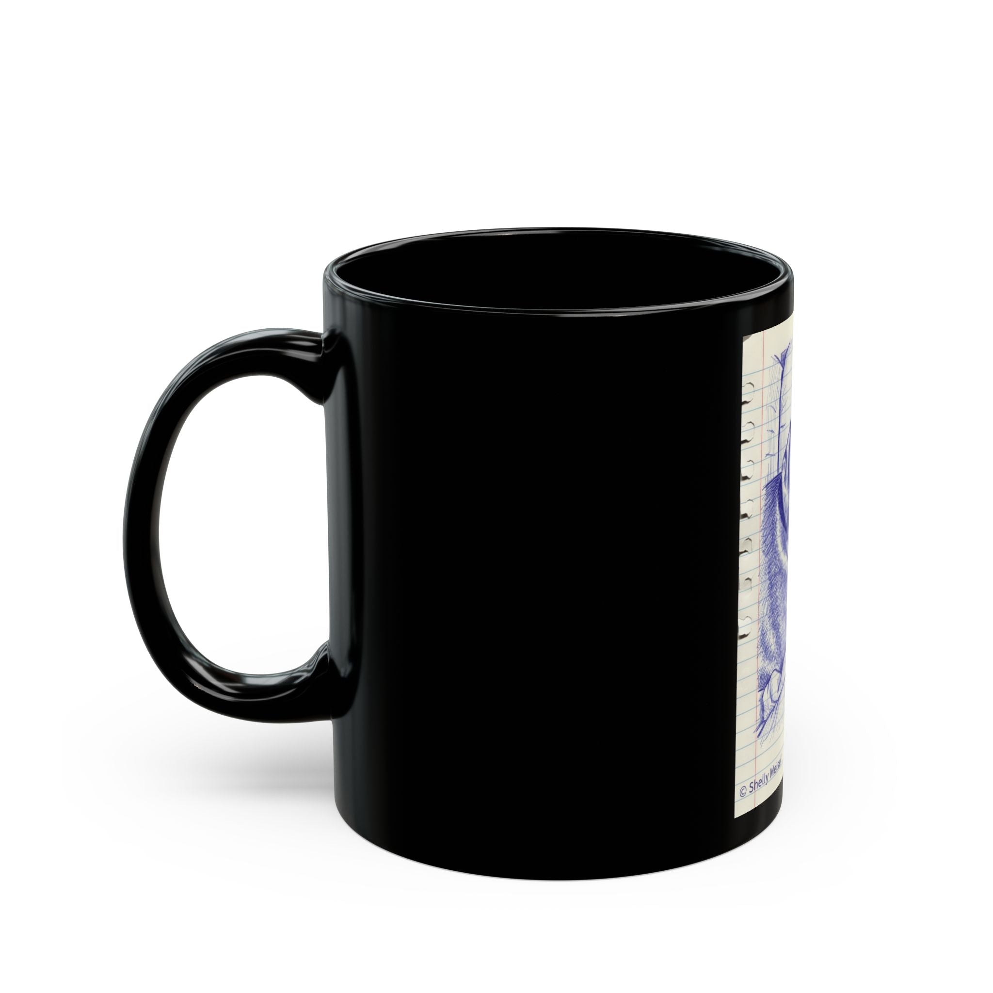 Black Mastidane Pen Sketch Mug — Dog Lover Coffee Cup (11oz/15oz)